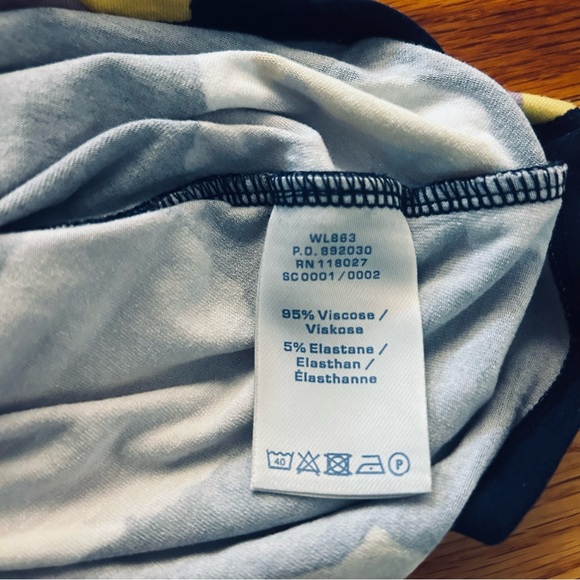 Sz 2p Boden Womens Short Sleeve Wrap Top, Floral Navy Blue - Picture 5 of 5